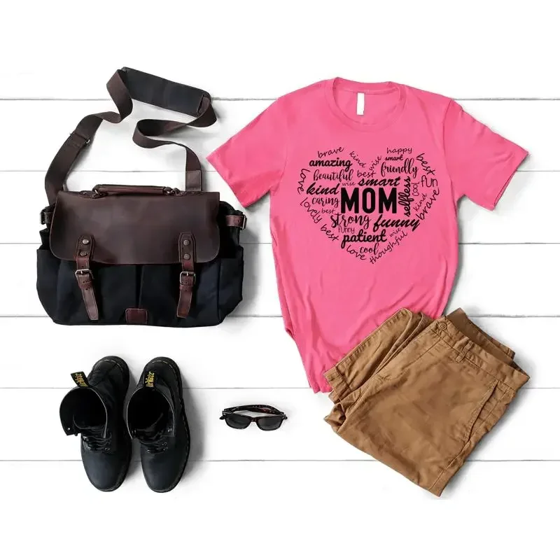 Mom Life T Shirt Mama Worthy And Loved Funny Girl Mother'S Day Nanny
