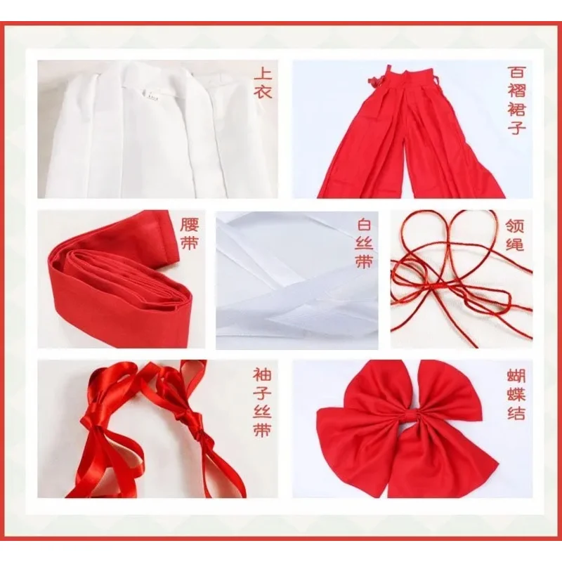 Disfraz de Anime Inuyasha Kikyo, conjunto completo de Kimono Mikofuku, Disfraces de Halloween, Ropa para Niñas