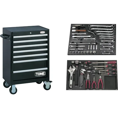 

TONE Tool Cabinet Set Cart Durable Tool Box Cabinet Large Storage with Roller Cabinet Tool Box for Professional Car Repair