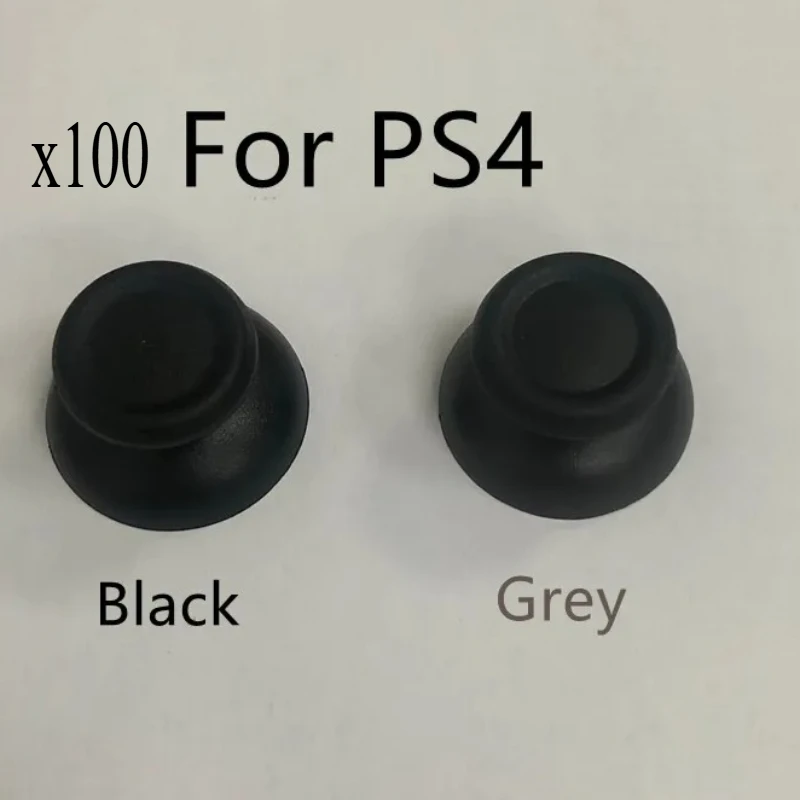 100 pz/lotto Nero o Grigio Sticks Joystick Cap Shell Fungo Caps per PS4 Controller 3d Analogico Cap