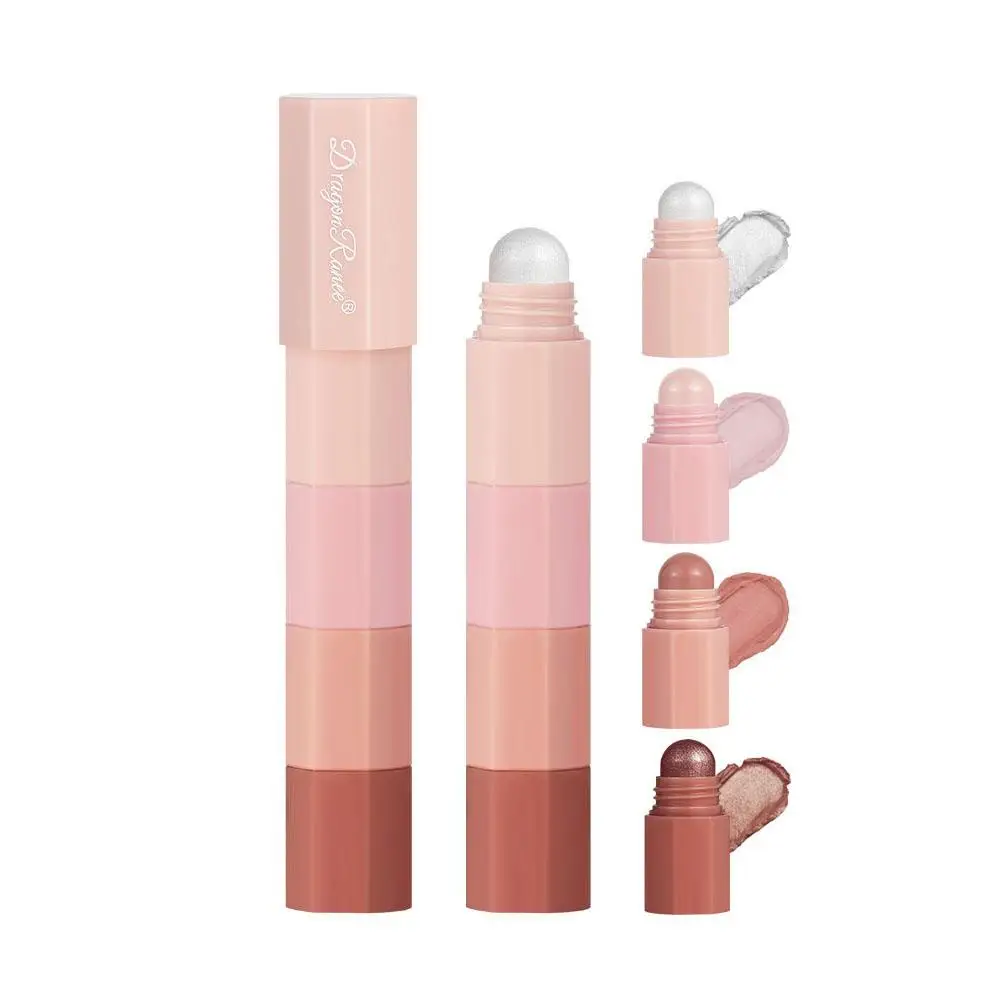 4 In 1 Markeerstift Stok Parelmoer Oogschaduw Potlood Cosmetica Blush Gezicht Glinsterende Pen Liggend Schoonheid Zijderups Krijt R1y5