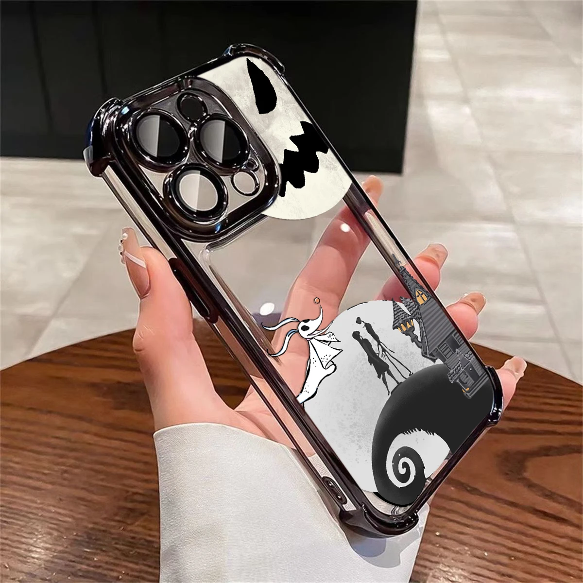 The Nightmare before Christmas Phone Case For iPhone 16 15 14 13 12 11 Pro Max X XR XSMax 7 8 Plus Shockproof Clear Armor Cover