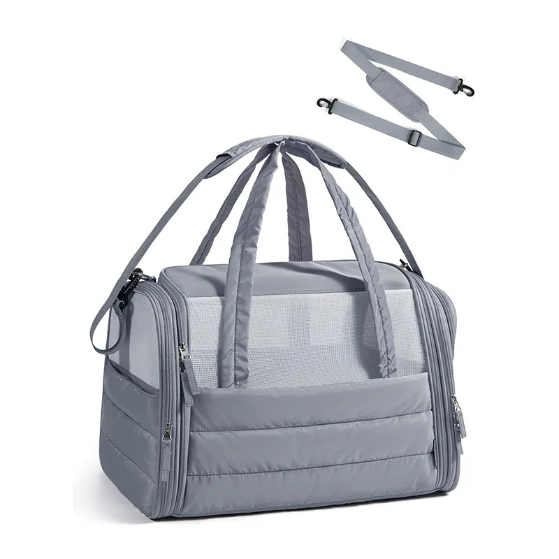 High Quality Soft-Sided Cat Carrier Quilted Collapsible Puppy Carrier Comfortable Puffy Pet Carrier for Small Medium Cats Dogs
