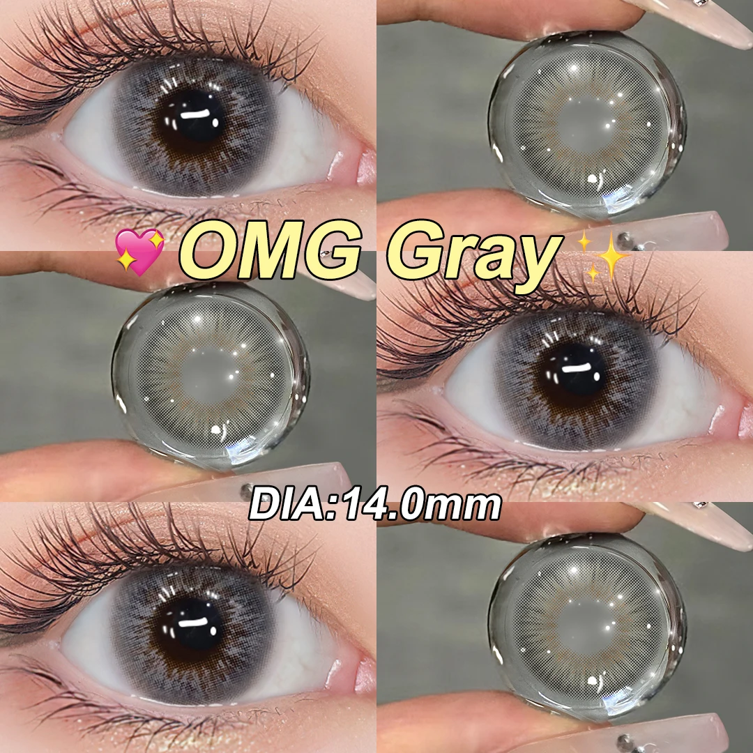 (0.00~-6.00) MAGISTER 14.0mm OMG Color Contact Lenses With Power Simulate Natural Pupil Colored Contact Lenses For Eyes 6 Months