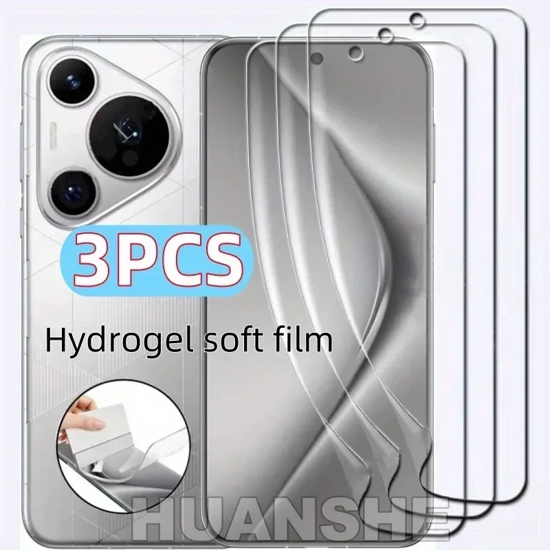 

3Pcs Full Cover Hydrogel Film Screen Protector for Huawei Pura 70 Pro Plus Ultra/P60/P50/P40 Pro/P40/P30 Lite