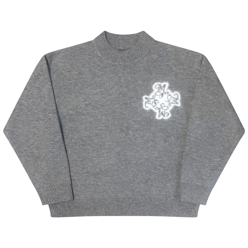 

Y2k Harajuku Retro Streetwear Letter Embroidered Knitted Sweaters For Men And Women Casual Fashion Loose Long-Sleeved Tops