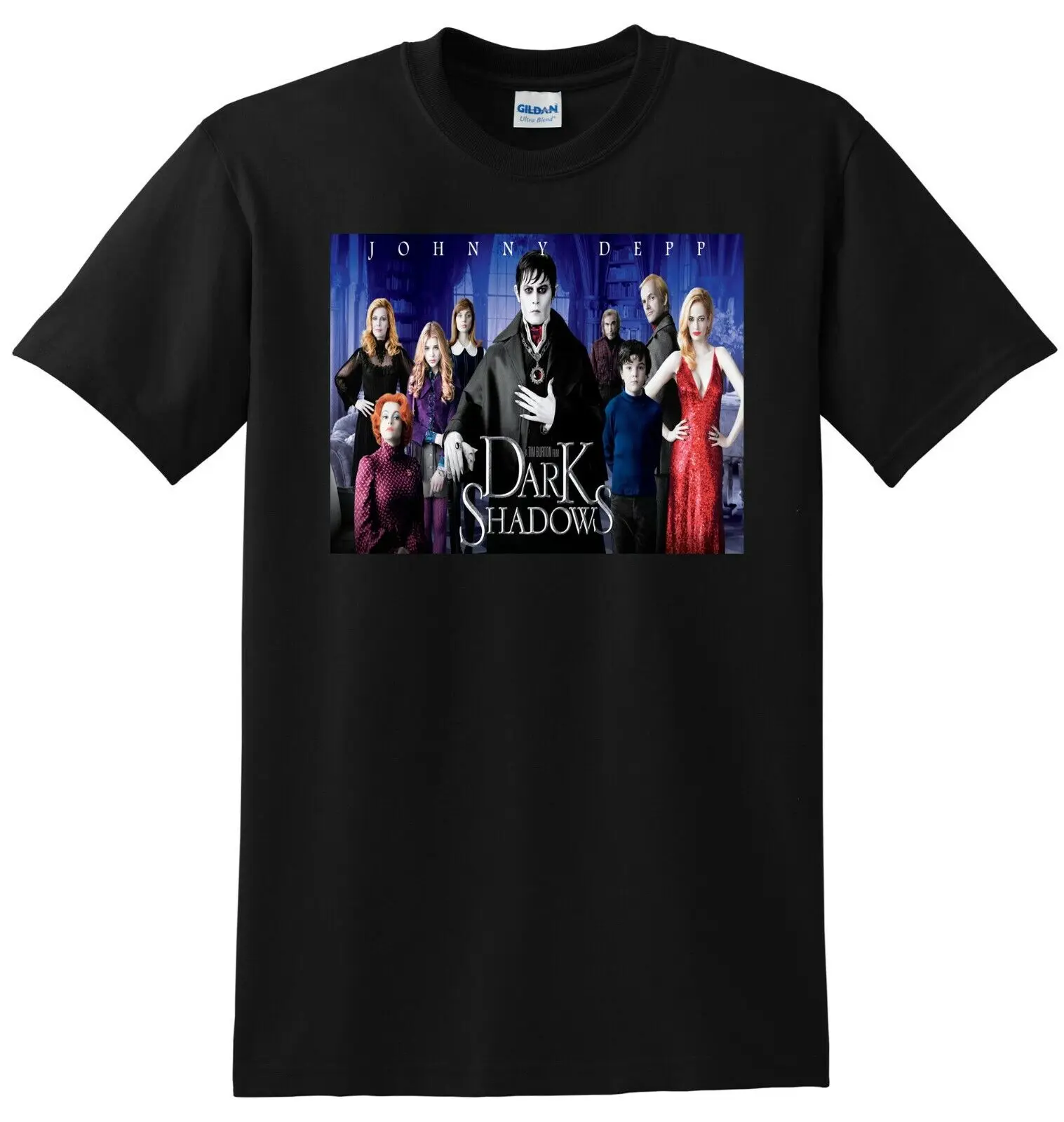 DARK SHADOWS T SHIRT 4k bluray cover johnny depp poster tee S-5XL