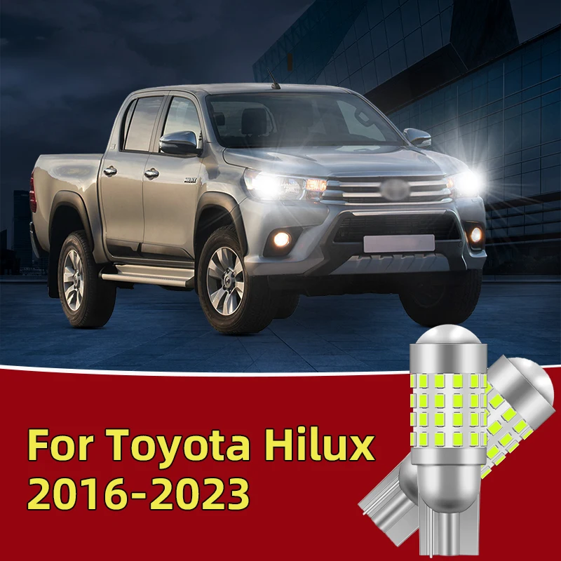 

2Pcs For Toyota Hilux 2016 2019 2020 2021 2022 2023 Parking Lamp T10W5W LED Bulb Car Interior Clearance Light 12V 24V White