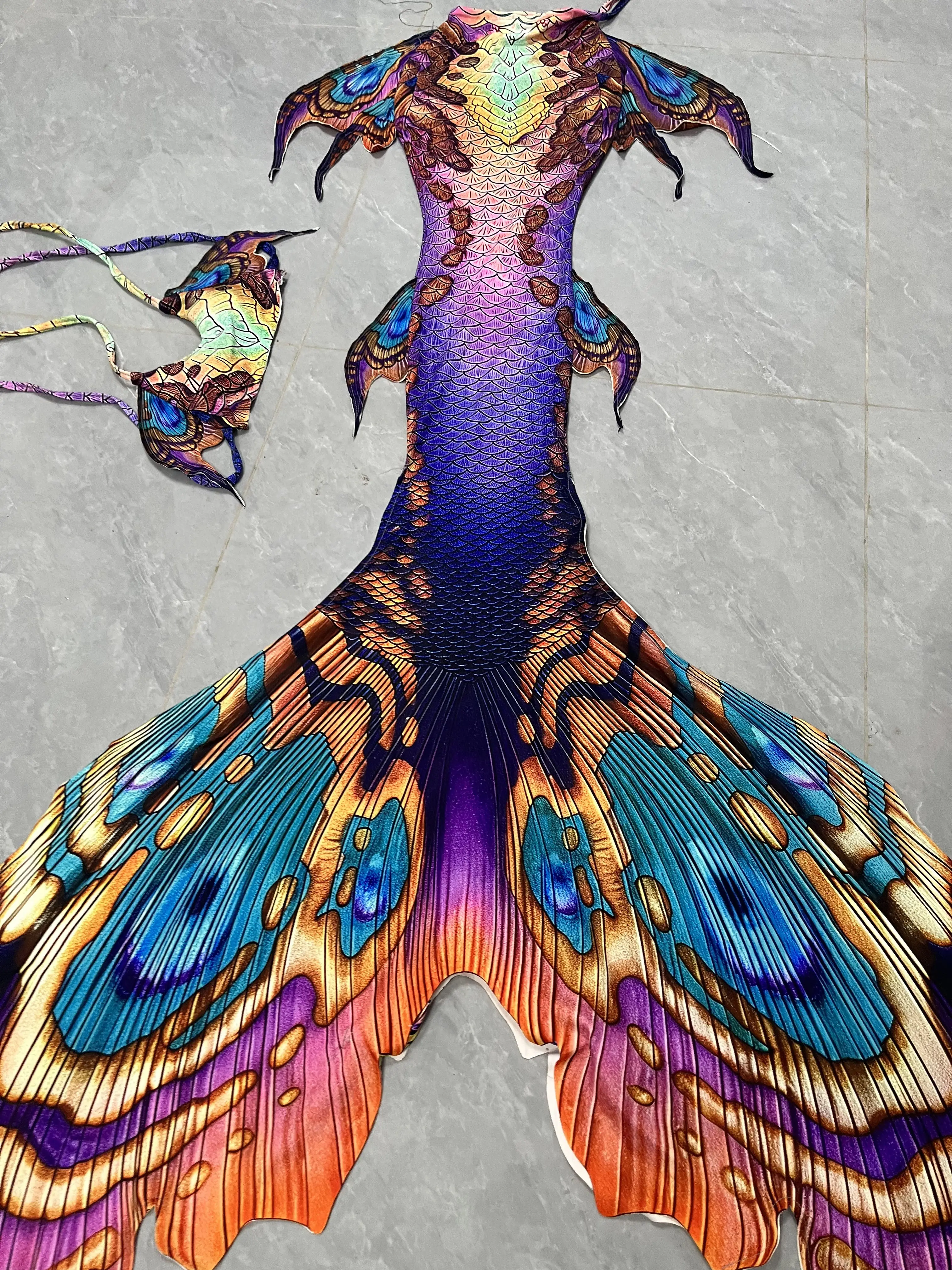 Mermaid Costumes For Aquarium Performances Adult-Sized Costumes With High-Definition Printing And Colorfastness