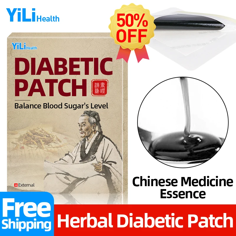 Diabetic Patch Stabilizes Blood Sugar Level Chinese Herbal Medical Plaster Treatment Diabetes Reduce Balance Glucose