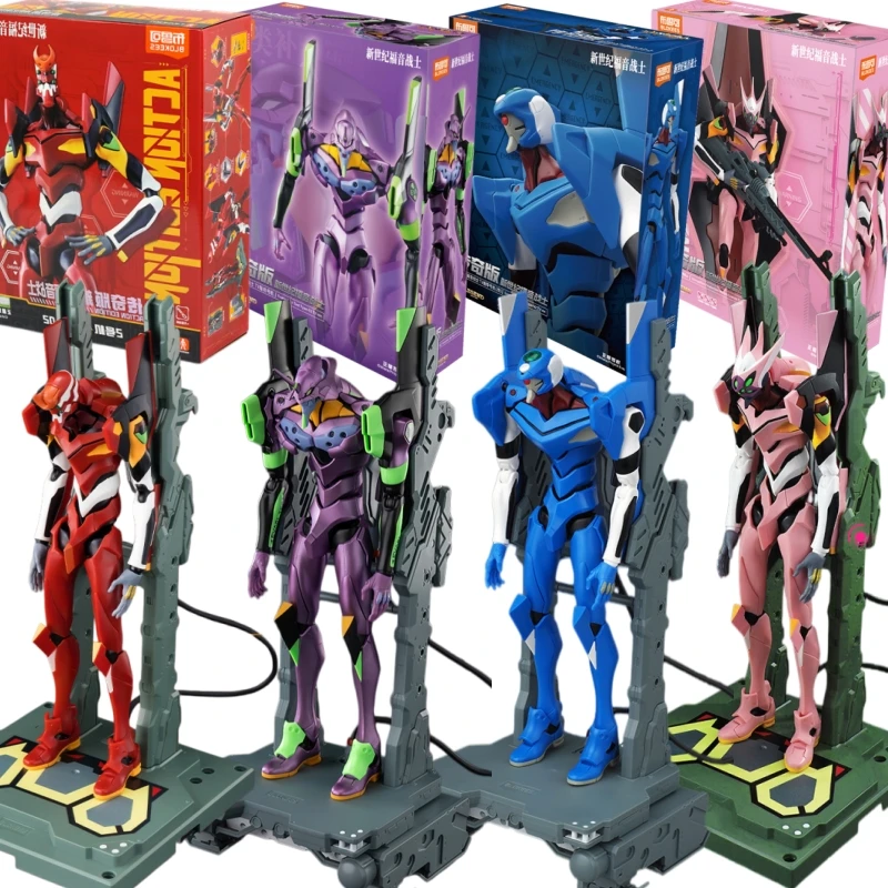 BLOKEES Original EVANGELION TYPE-00 TV 02 01 08 EVA00 NEON GENESIS EVANGELION Asuka Shinji Figura de Acción Ensamblada Juguetes de Anime