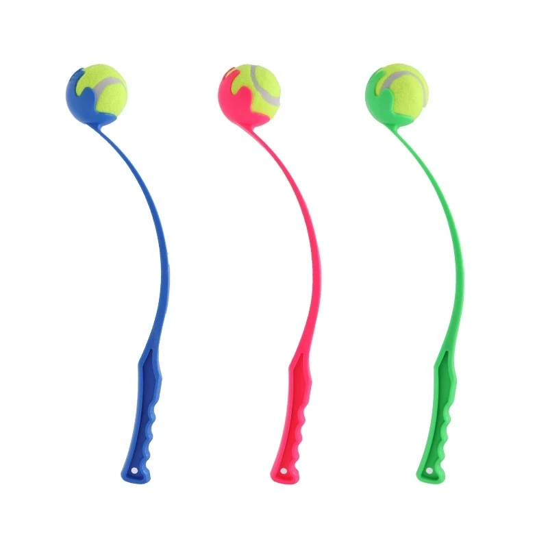 Dog Ball Launcher, Tennis Ball Thrower for Dogs, Pet Fetch Toy with Ball, Hands-Free Dog Toys for Outdoor Exercise