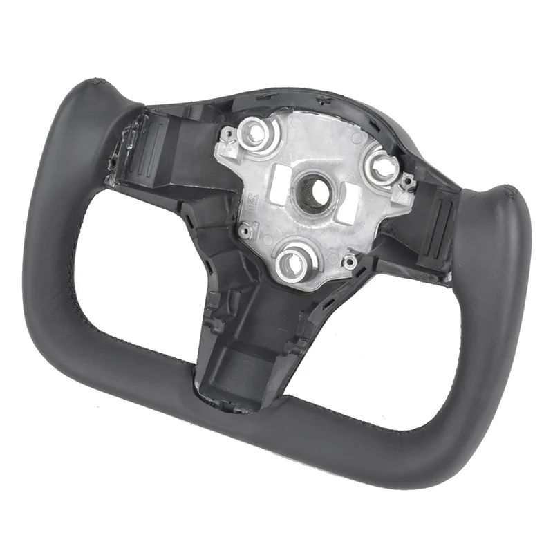 Yoke Steering Wheel Steering Parts For Tesla Model 3 2017-2023 Model Y Steering Racing Custom Styling No Heating Side Hole-Hot