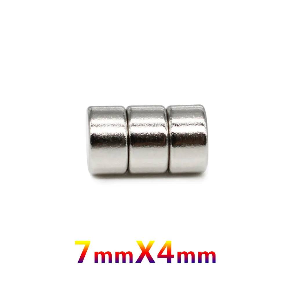 20/50/100/200/300PCS 7x4 mm Disc Search Magnet 7mmx4mm Permanent Small Round Magnet 7x4mm Neodymium Magnet  Strong 7*4 mm N35