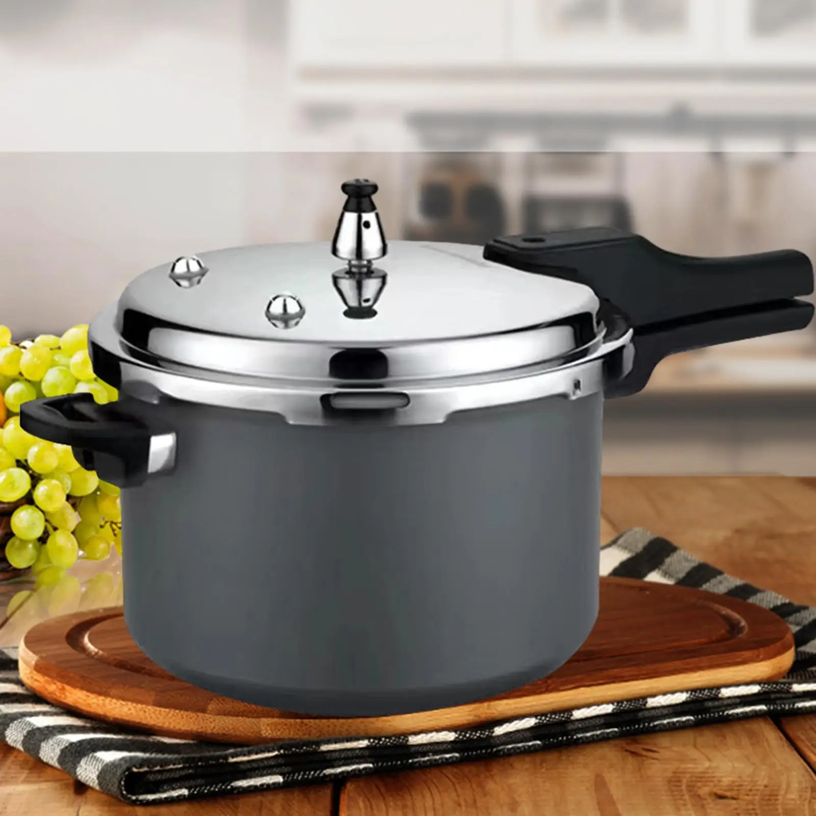 Pressure Cooker with Secure Knobs 80kpa Easy to Clean Quickly Cooking Pressure Canner Kitchen Stew Soup Pot Rice Cooker for Home