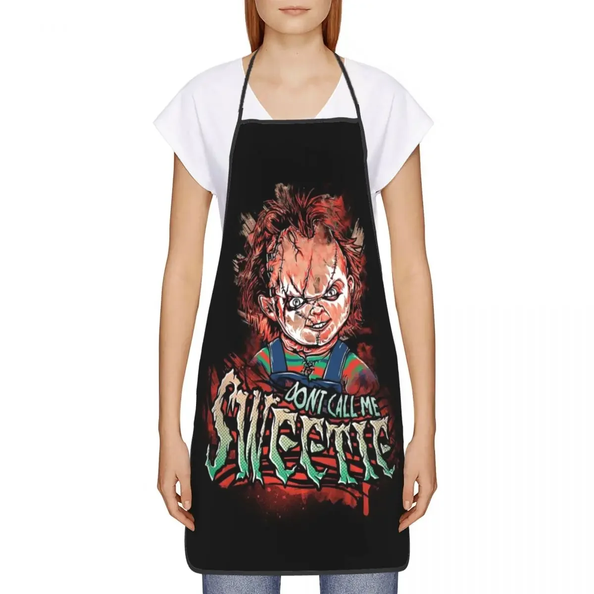 Zabawna gra Chucky Fartuchy Kobiety Mężczyźni Unisex Kuchnia Szef kuchni Zabawa dziecięca Film Tablier Kuchnia do gotowania Pieczenie Malowanie