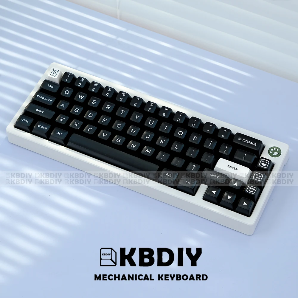 Kbdiy gmk wob schwarz keycap pbt double shot keycaps sa profil tasten kappen set iso enter 7u space bar für benutzer definierte mechanische tastatur – Detail 3