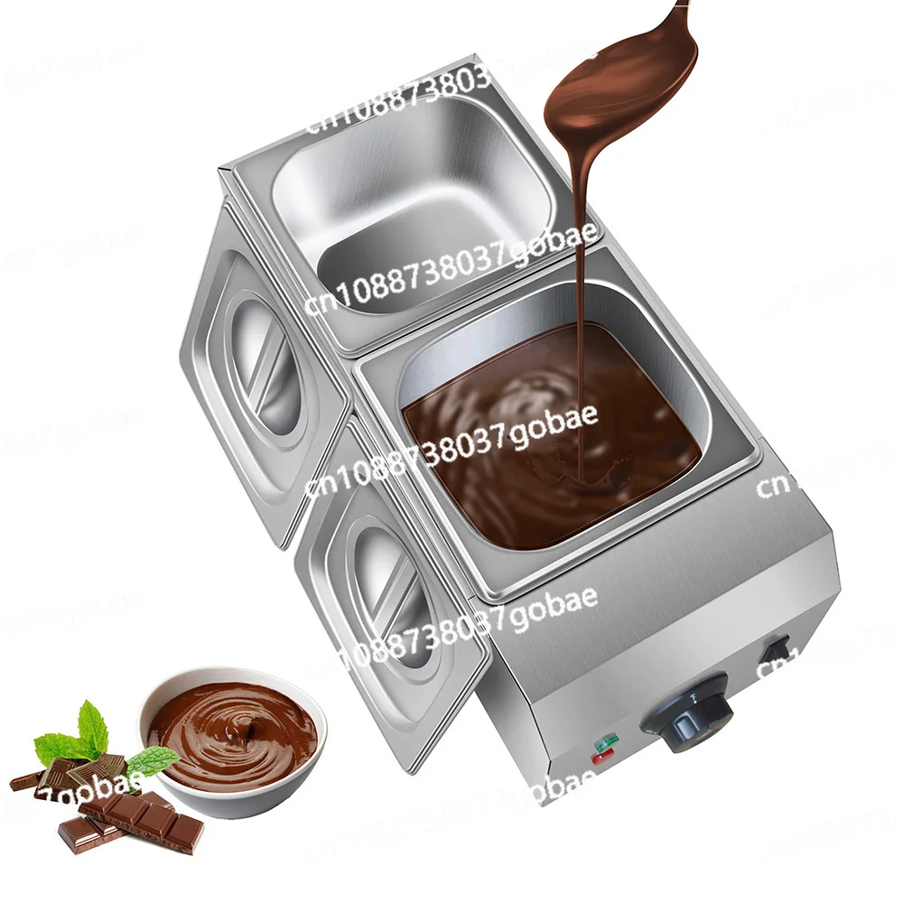 Double Cylinder Electric Heating and Water Insulation Chocolate Furnace Commercial Chocolate Melter Melting Machine Melting