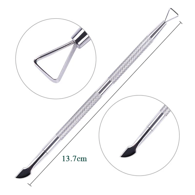 Stainless Steel Cuticle Remover Double Sided Finger Dead Skin Push Nail Cuticle Pusher Manicure Nail Care Tool Manicure Tool