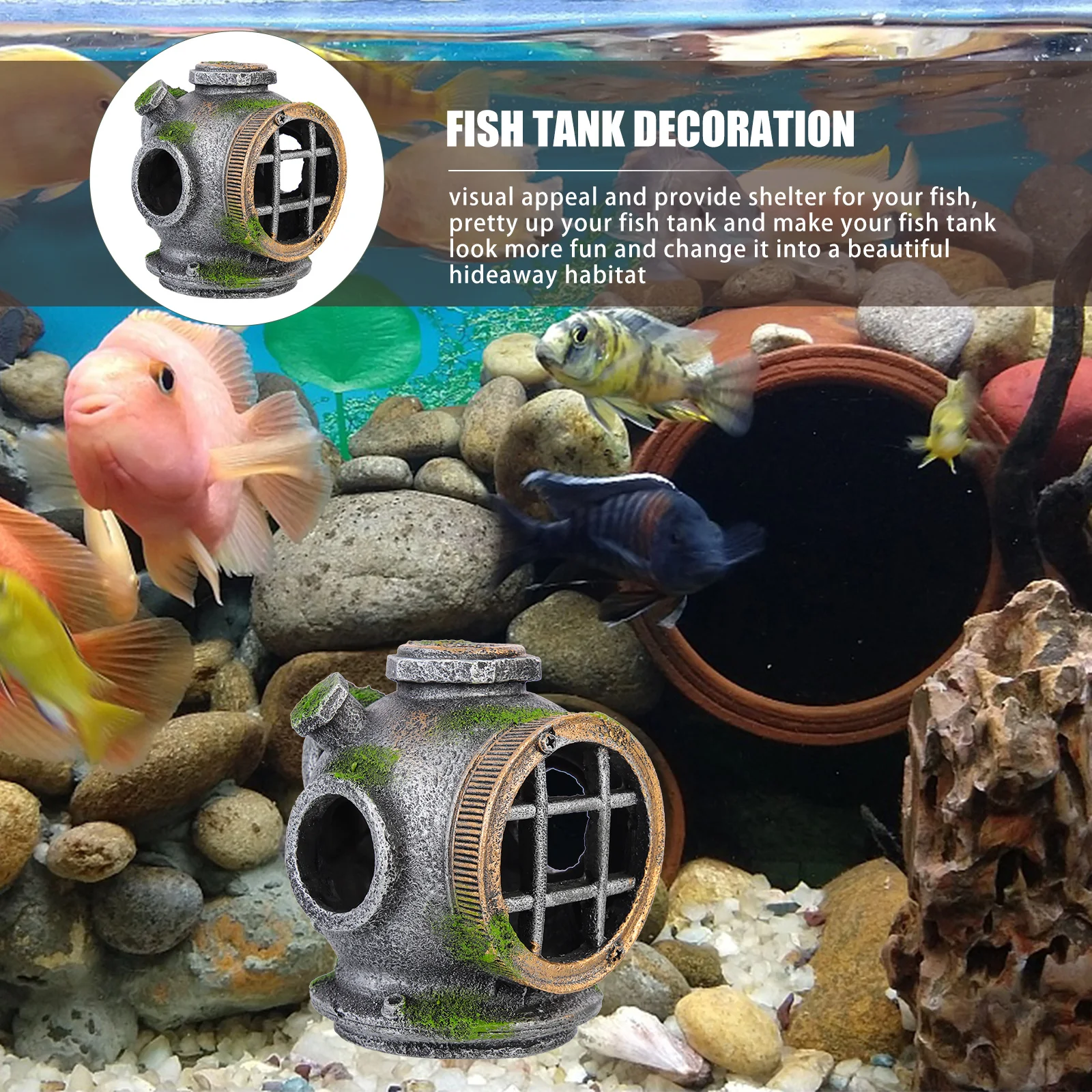 

Aquarium Resin Fish Hideout Shrimp Hide House Underwater Aquarium Tank Decoration Shrimp Hide House Fish Hideout