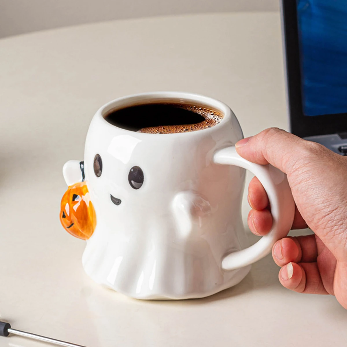 

Easter Halloween Ghost Elf 3D Creative Cute Couple Mug Gift Afternoon Tea Breakfast Milk Cup Home Office Drinking Ceramic Cup