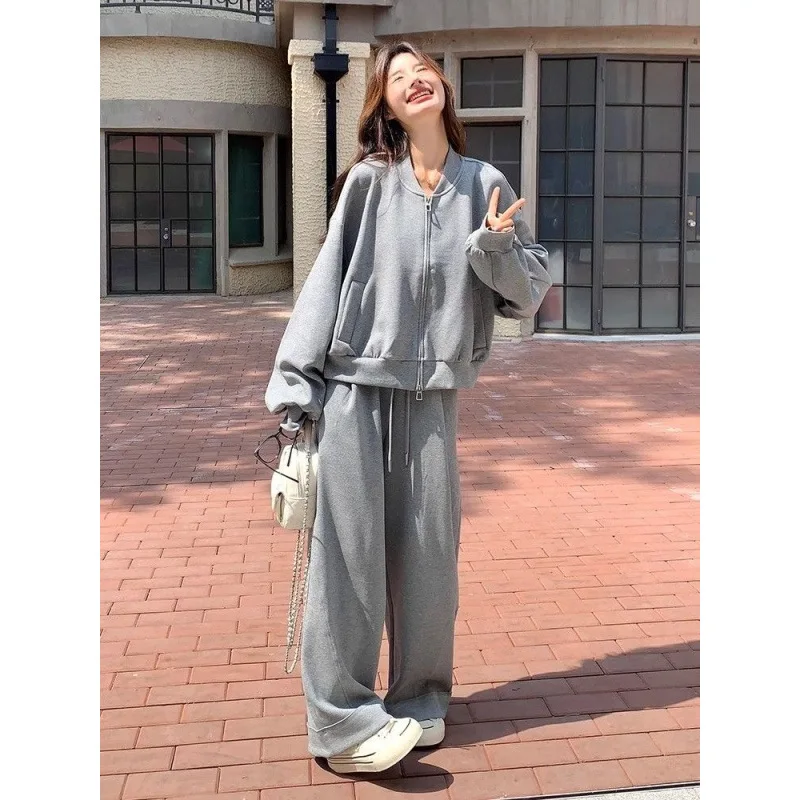 مجموعة كاجوال أنيقة، مجموعة خريف جديدة فضفاضة وتنحيف متعددة الوظائف مكونة من قطعتين بتصميم كسول #3