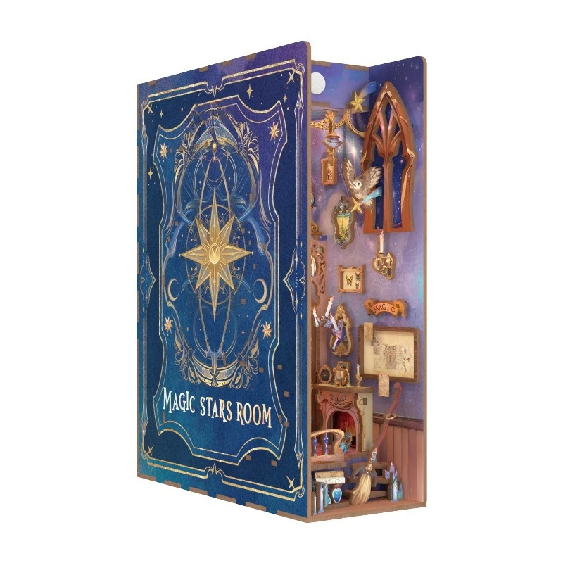 

Assembled bookend LED color-changing array induction lighting DIY creative ornament hut