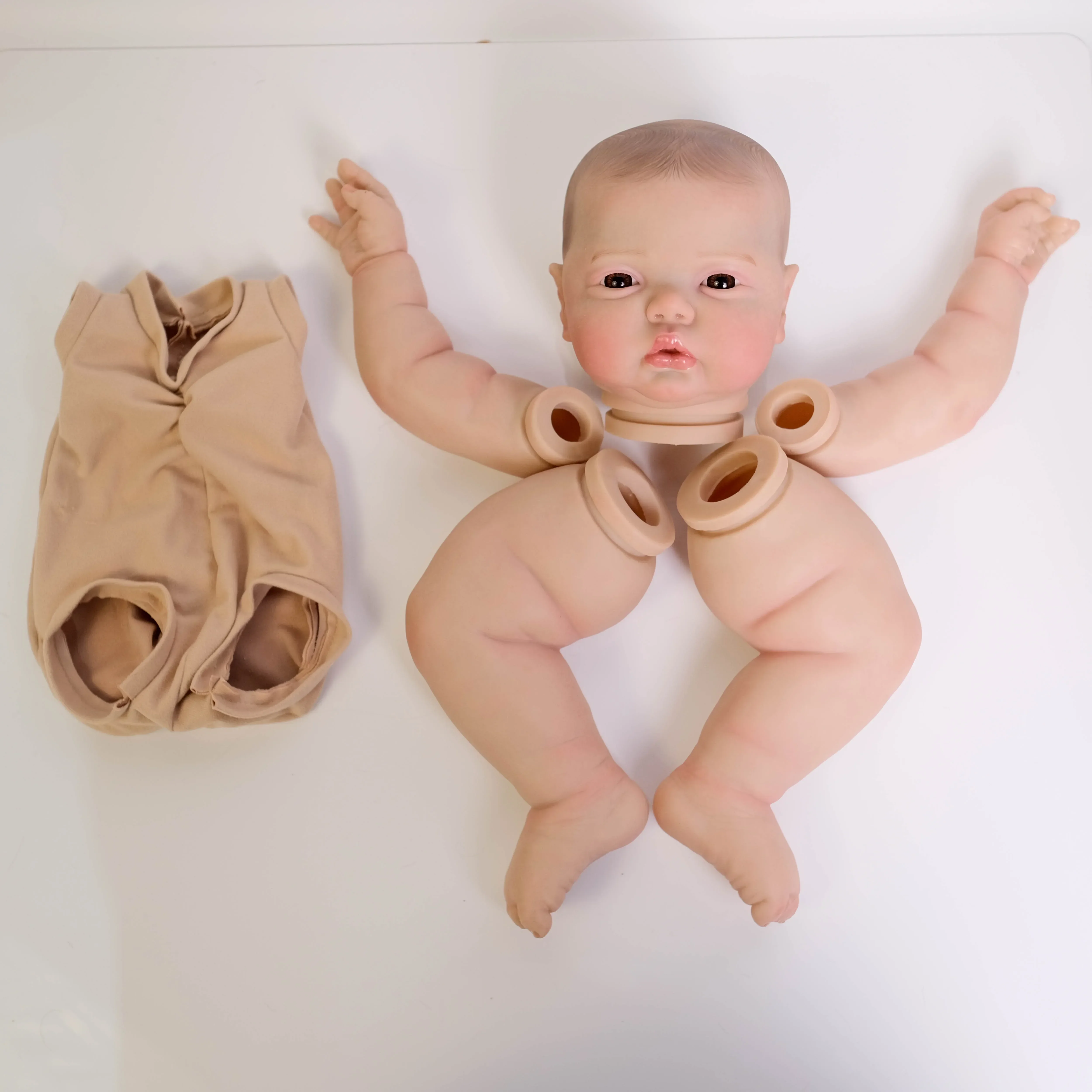 NPK 24inch Awake Pickle  Finished Reborn Baby Doll Size Already Painted Lifelike Soft Touch  finished Doll Parts