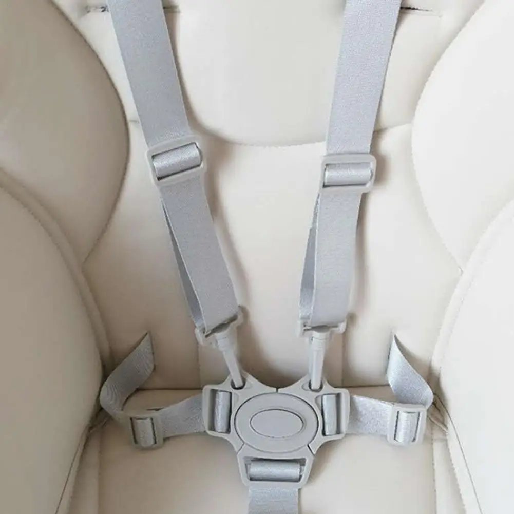 Cinto de segurança para carrinhos, Cross-Shaped Design, arnês de 5 pontos para o bebê Cadeira de jantar para criança Assentos de carro