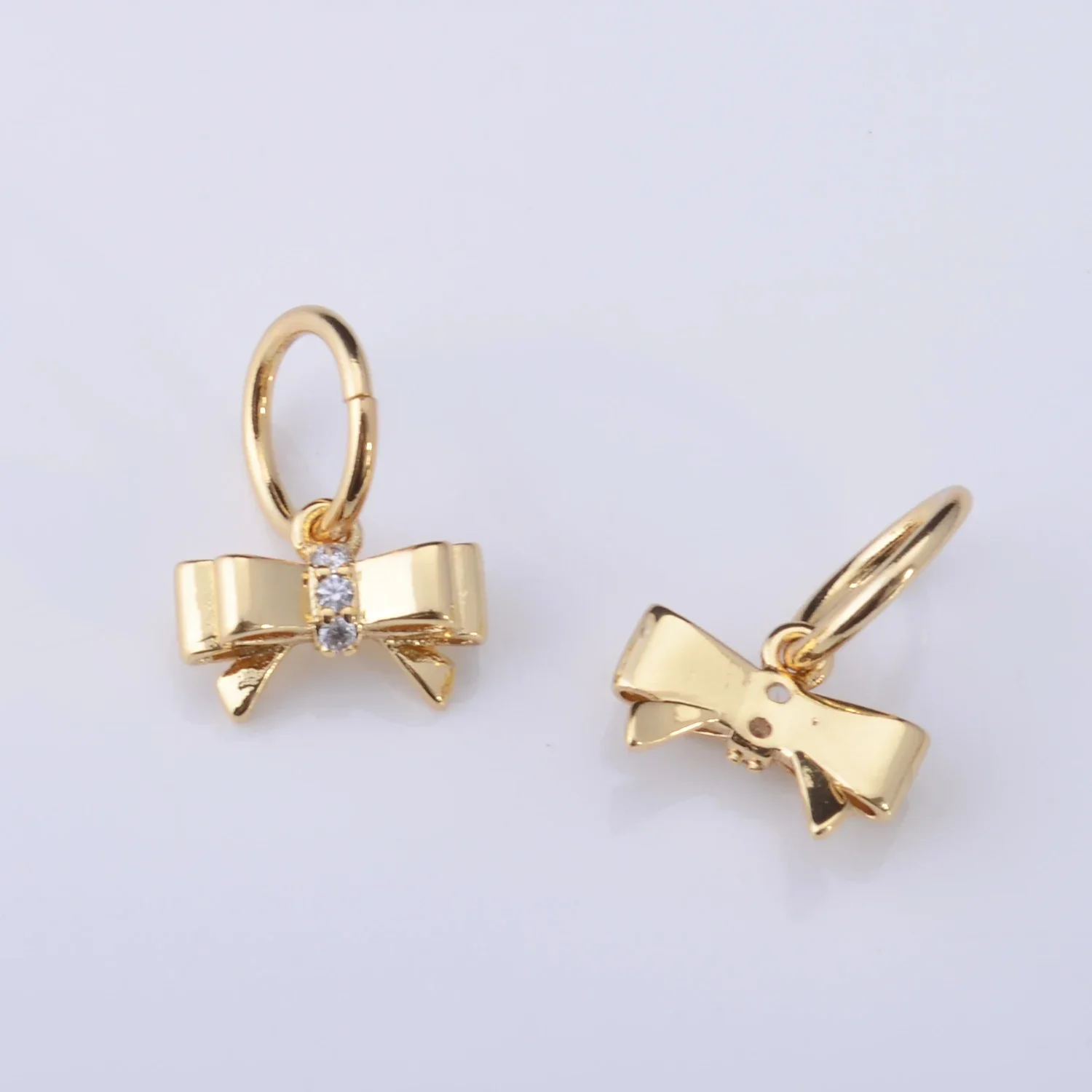 9 PCS Cute Zircon Rabbit Small Pendant for Diy Jewelry Earrings Bracelet Necklace Making Accessories Brass Parts Delicate Charm