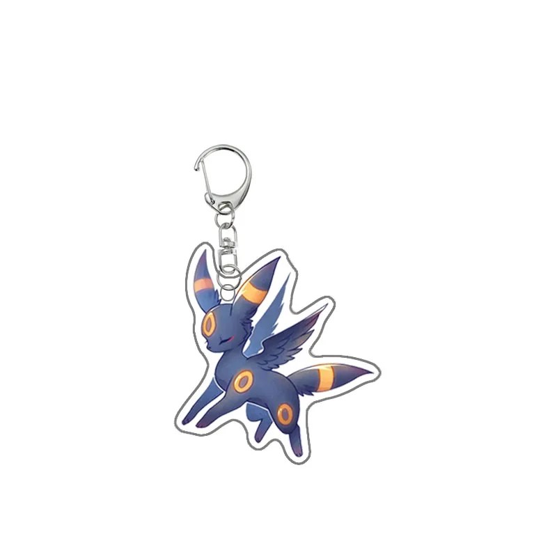 Kawaii Pokemon Eevee Vaporeon Flareon Espen Sylveen Jolteon Glaceon Umbrion Anime Peripheral Keychain Pendant