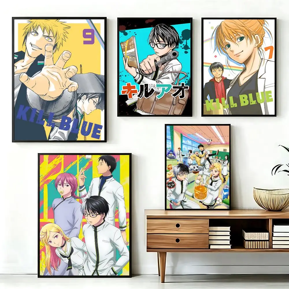 comic Kill Blue Poster  Poster HD Printing Fresh and Nordic Home Decor Wall Art for the Living Rooms Hallways Gift Giving