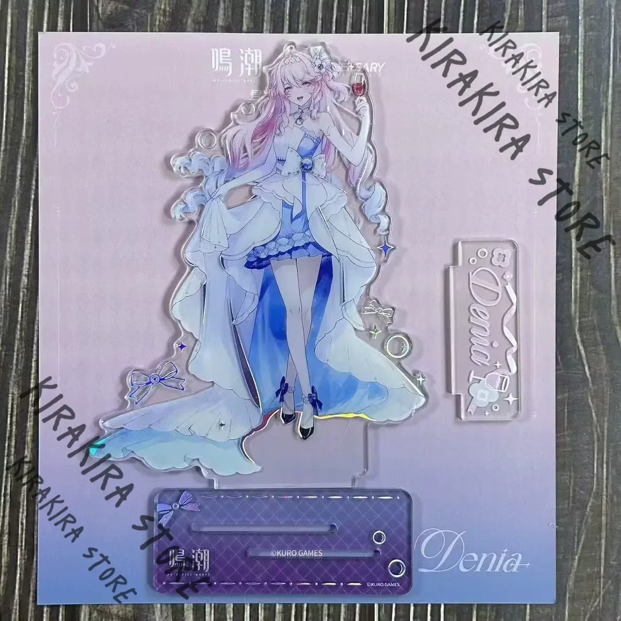 Wuthering Waves Denia Aemeath Hiyuki Official Acrylic Laser Ticket Keychain Hanging Drop Badge Pins Pendant Cosplay Ornaments