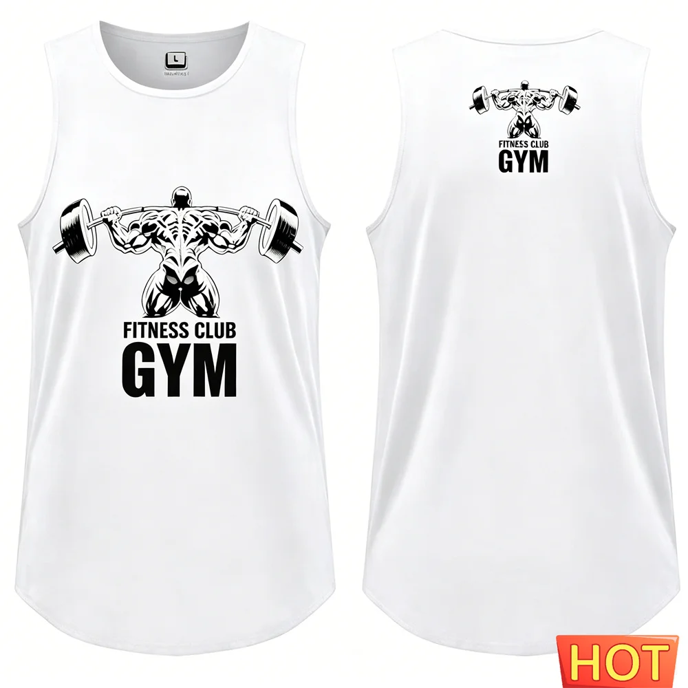 Summer men's t-shirts and tank top Round neck fitness men's vest Quick drying gym hombre fitness vest Men Gym Cheap y2k clothing