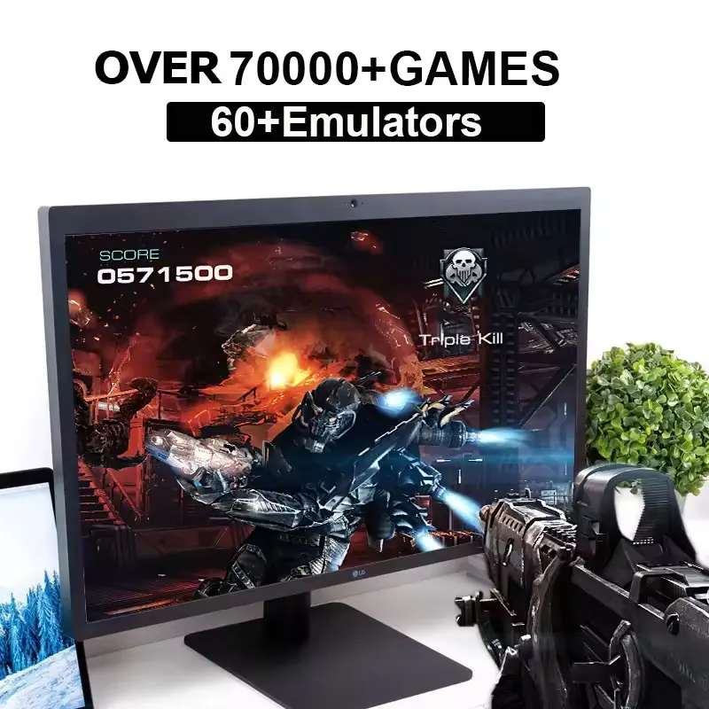 New M88 Retro Game Console 4K HD Built-in 85000+ Games 60+ Emulators for PS2 WII XBOX NGC SS N64 Up to 4 Controllers 4 Players view 4