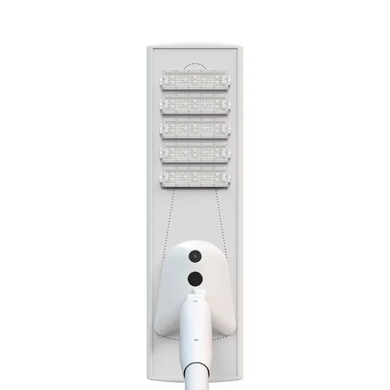 

Adjustable Light Source Module Solar Street Light:Auto-Following Solar Panel, All-in-One LED Solar Street Light With CCTV