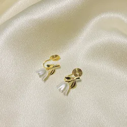 Korean Style Fashion Flower Temperament Earrings Hip-hop All-match No Ear Hole Mosquito Coil Ear Clip Female Hot Sale