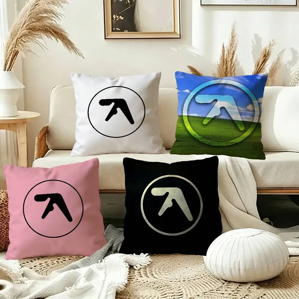 DJ A-Aphex T-Twins Decorative Room Aesthetics Pillow Case Home Decor Bedroom Sofa Bed Couch Pillow Cover 45x45