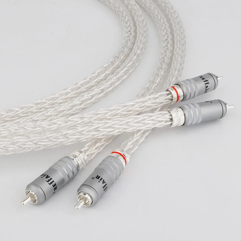 Hi-End 6AG OCC versilbertes 12-adriges Audiokabel – 24K vergoldete Cinch-Stecker, HiFi 2RCA auf 2RCA-Verbindung für Pro Audio – Detail 13