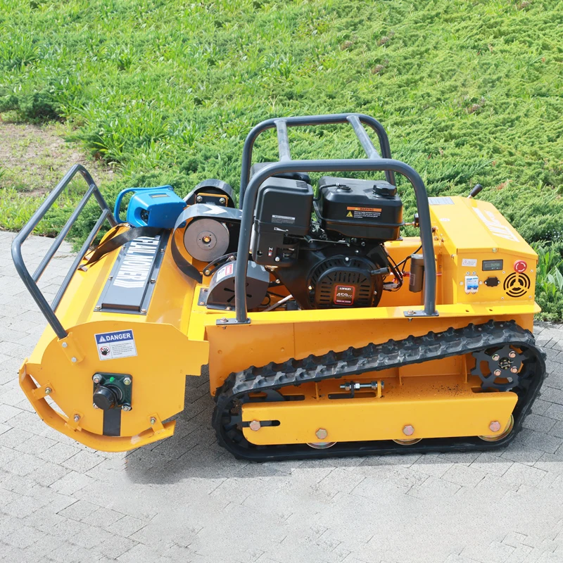 Cortacésped robótico todo terreno personalizado, cortacésped de gasolina/diésel con Control remoto, cortadora de césped