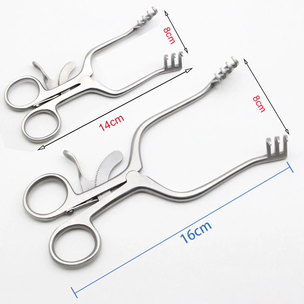 1 Pcs Retractor Self Retaining Retractors Blunt Sharp Wound Retractor Veterinary Instruments Skin Spreader Multi Hook Distractor