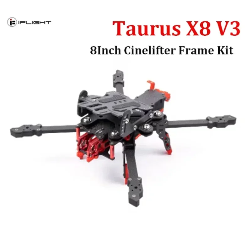 IFlight Taurus X8 V3 8inch Cinelifter Frame Kit With 8mm Arm Compatible 3110 Brushless Motor HQ 8X4X3 Propeller for RC FPV Drone