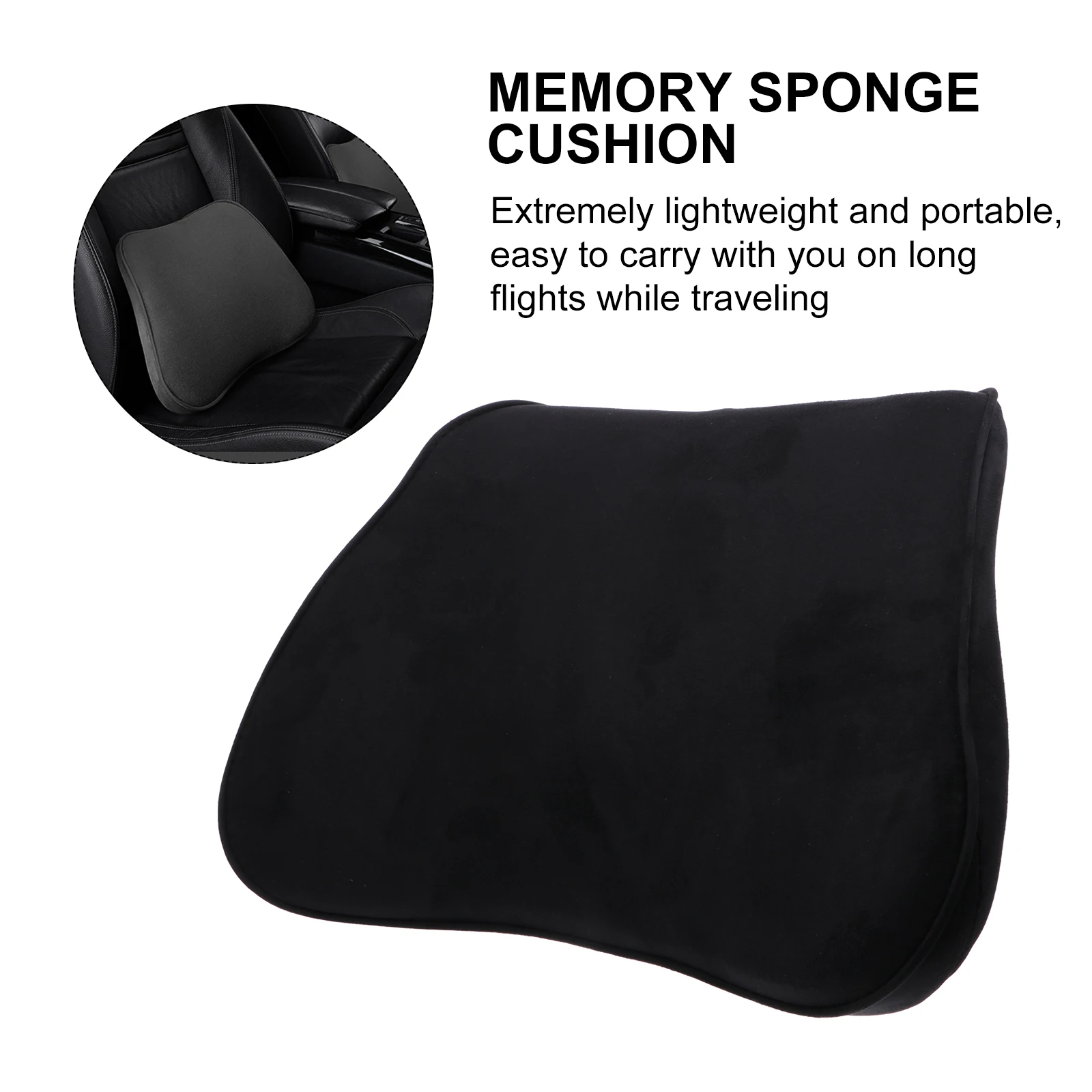 

Multipurpose Memory Foam Back Cushion Nano Wool Pillow Chair Lumbar Support Lightweight Portable Car Seat Breathable Long