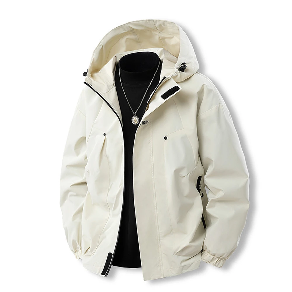 Spring Autumn Men's Mountain Hiking Jackets Fashion Men Camping Windbreaker Hooded Coats Quick Dry Men Sports Breathable Jacket