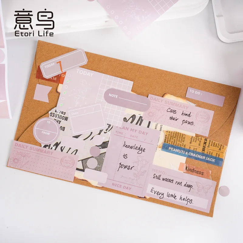 Macaron Color Pull-out Tape Label Sticker DIY Decorative Stationery Album Diary Notebook Mobile Phone Toy Scrapbook Stickers