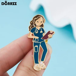 DCARZZ Medical Doctor Nurse Cartoon Pin Quality Enamel Brooch Jewelry for Nursing Student Backpack Lapel Badge