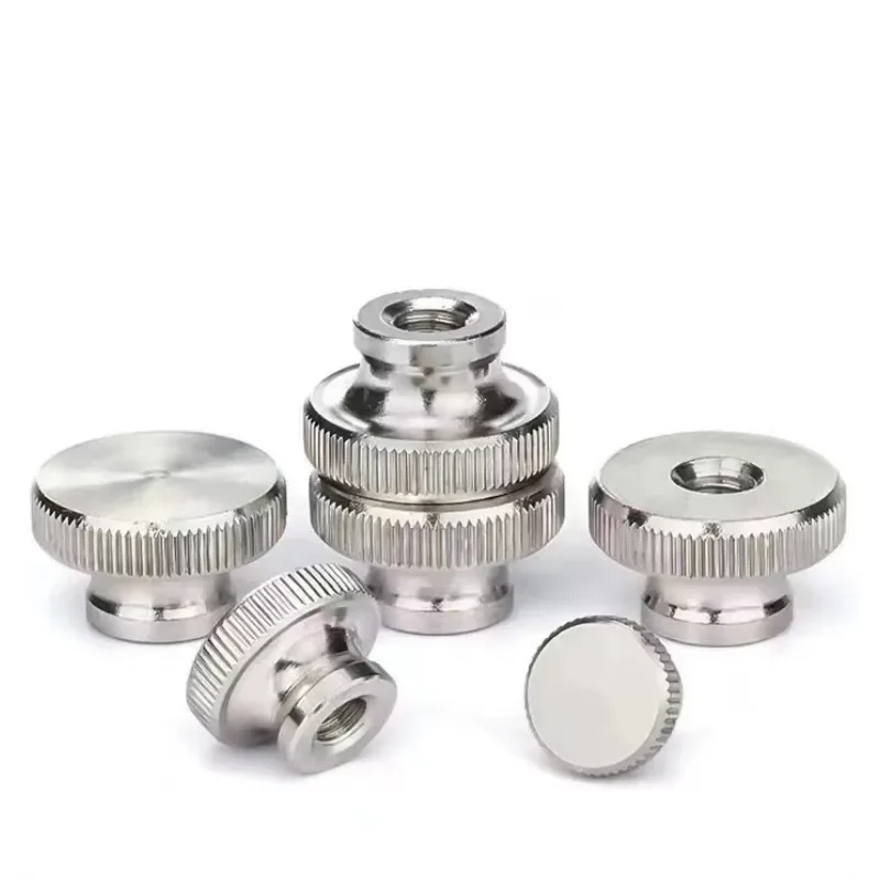 1-2PCS 304 Stainless Steel Hand Nut GB806 High Head Knurled Thumb Nut Advertising Decorative Nail M3 M4 M5 M6 M8 M10 M12