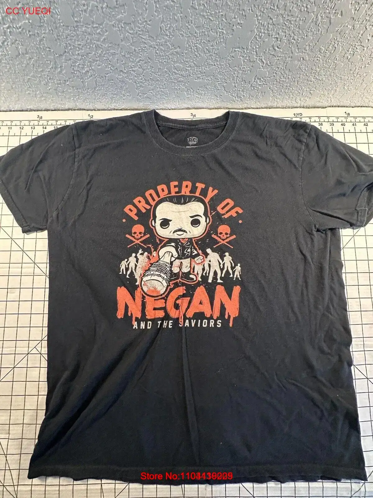 Funko Pop das wandelnde tote Negan und die Retter Herren T-Shirt groß schwarz