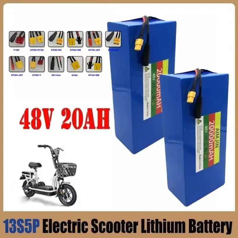 48V 20ah 13s5p Lithium Battery Pack 48v 20000mAh 250W-2000W for Citycoco Motorized Scooter Batteries Built in 50A BMS