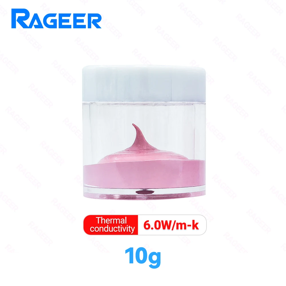 RAGEER 6.0 W/m·K Hooggeleidbare siliconengebaseerde koelpasta 10g/20g/30g Compatibel met pc/CPU/GPU/laptopkoelsystemen